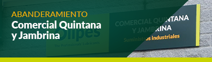 New sign for Comercial Quintana y Jambrinaas an authorised point of sale for Olipes.